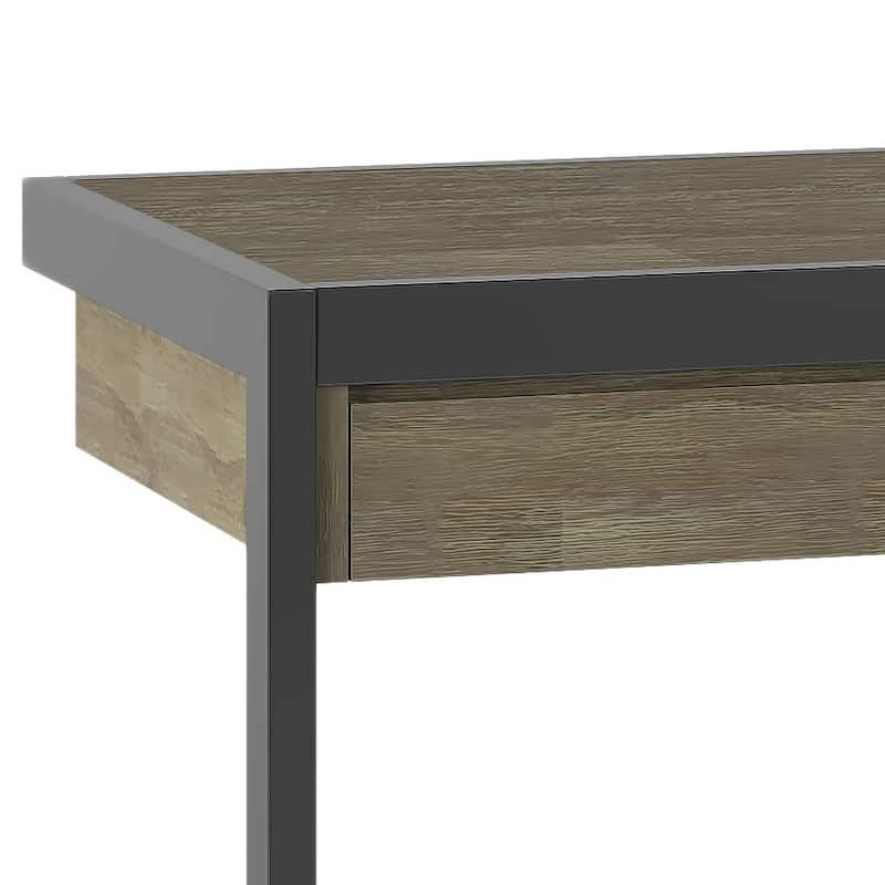 WYNDENHALL Cecilia Solid Acacia Wood Industrial Office Desk