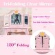 preview thumbnail 2 of 11, 2-in-1 Princess Vanity Set,Princess Makeup Table with Mirror
