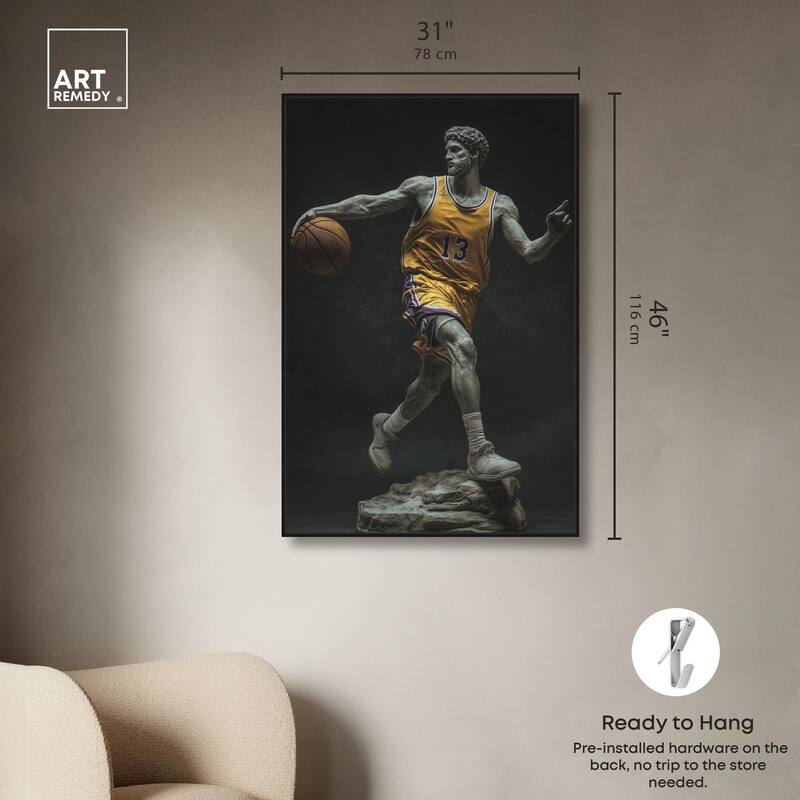 Basketball Sculpture II Canvas by Art Remedy