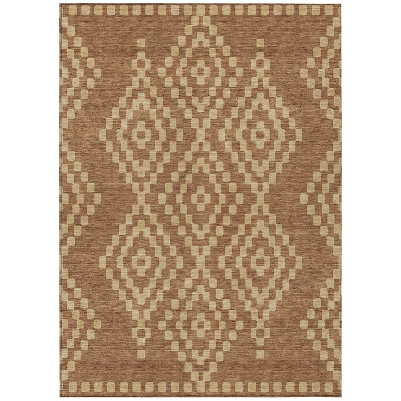 Machine Washable Indoor/ Outdoor Chantille Boho Moroccan Rug