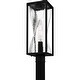 preview thumbnail 2 of 6, Zarah 1-Light Matte Black Outdoor Post Lantern
