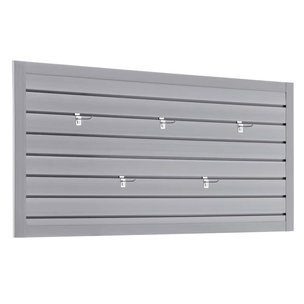 PVC Slat Wall Panels Heavy Duty Interlocking Design 4ft x 2ft Graphite Covers 8 Sqft - 47.24"L x 23.62"W x 0.25"H