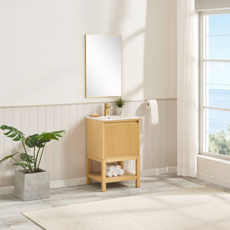 20-Inch Bathroom Vanity with Integrated Ceramic Sink
