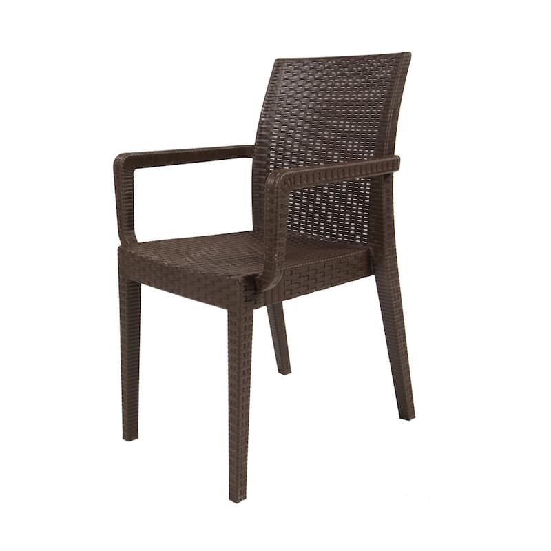Siena Set of 4 Stackable Armchair-Brown