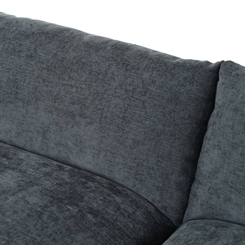 L-shape Sleeper Sectional Sofa Modular Upholstered Recliner Couches with 2 Side Folding Hidden Storage, Low Lounge Couches