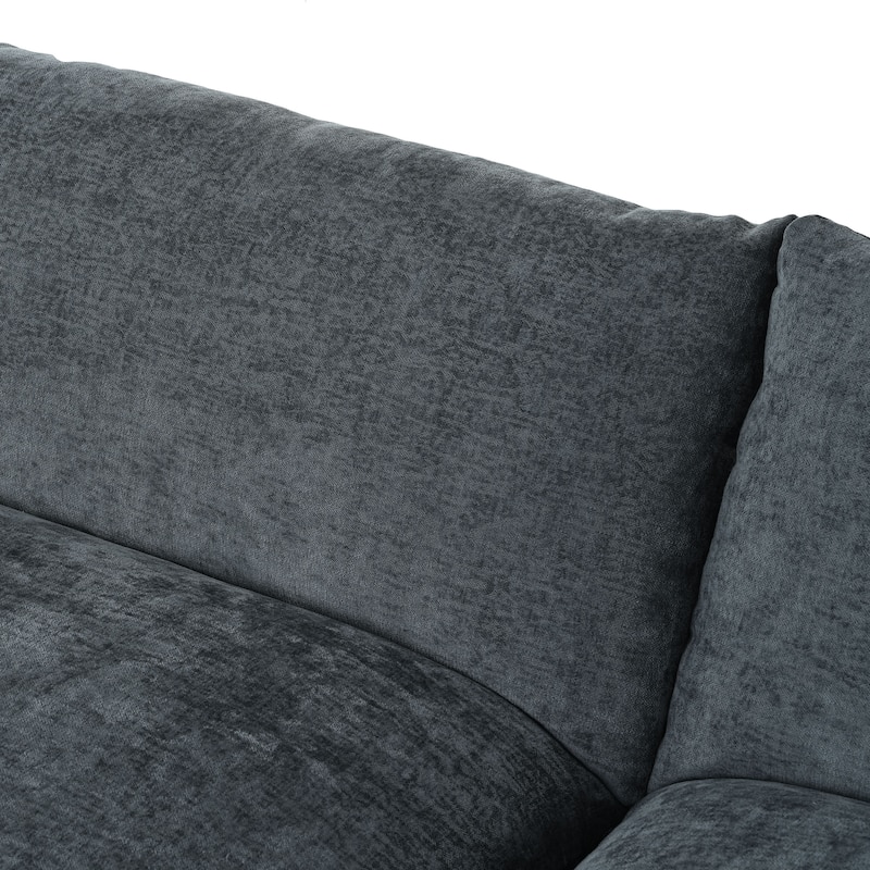 Roomfitters 115.5" Modular Sectional Sofa with Plush Cushions, Hidden Storage & Versatile Design for Living Room, Dark Gray