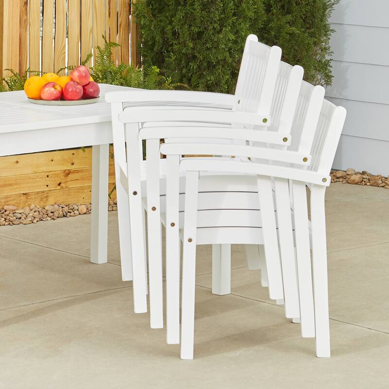 Caladesi Stackable Wood Dining Set