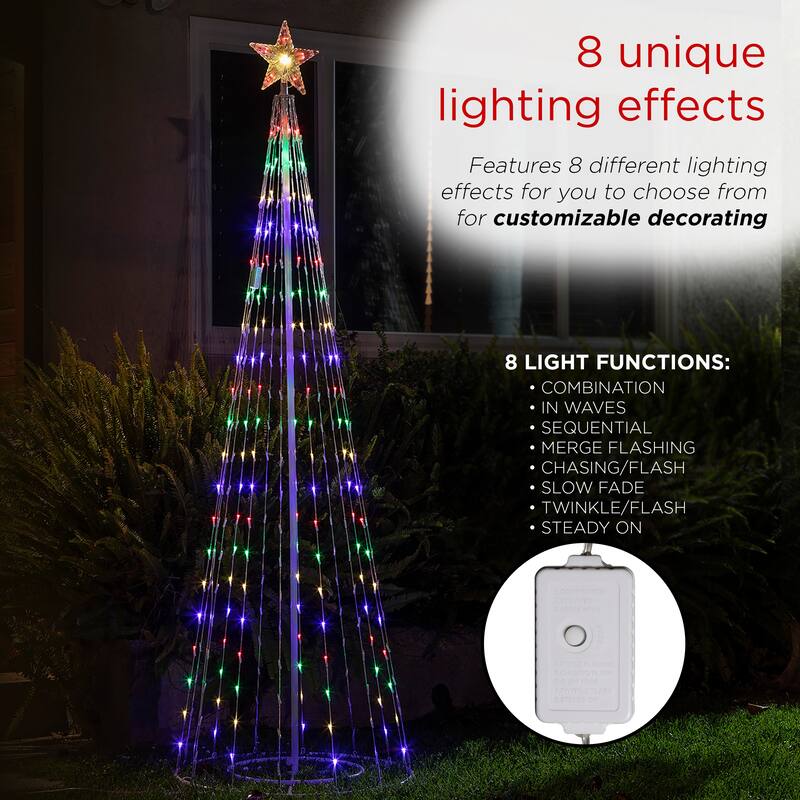83 Christmas Tree Tower w/ 8 Functions and 300 LED Lights
