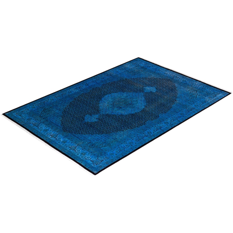 Contemporary Overdyed Wool Hand Knotted Area Rug - 6' 2" x 8' 10"