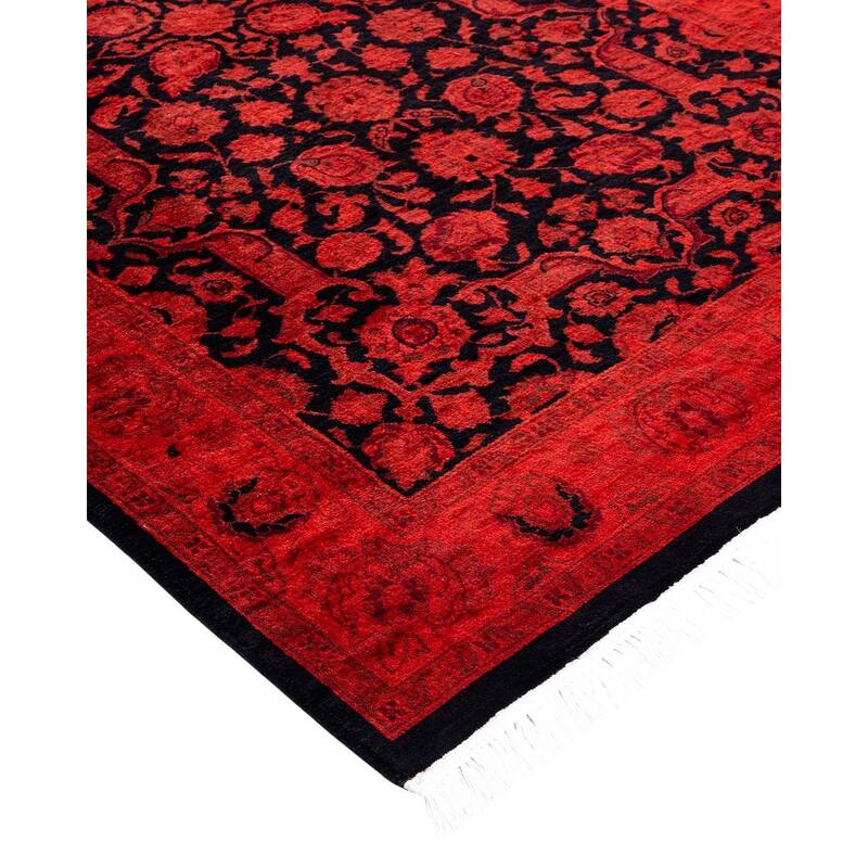 Overdyed, One-of-a-Kind Hand-Knotted Area Rug - Orange - 3' 1" x 5' 4"