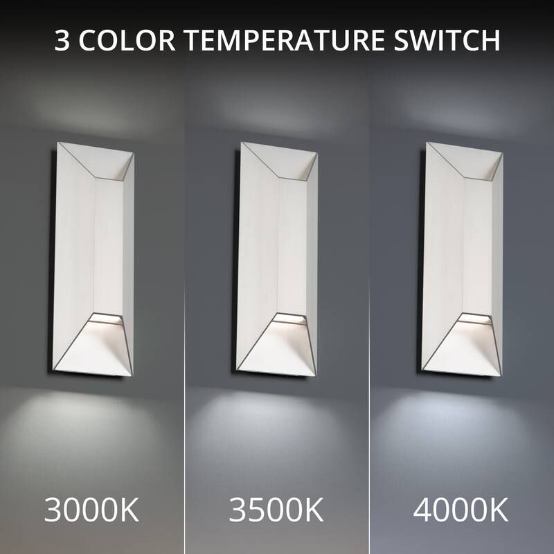 Maglev 10in LED Indoor or Outdoor Wall Light 3-CCT 3000K-3500K-4000K Set to 3000K