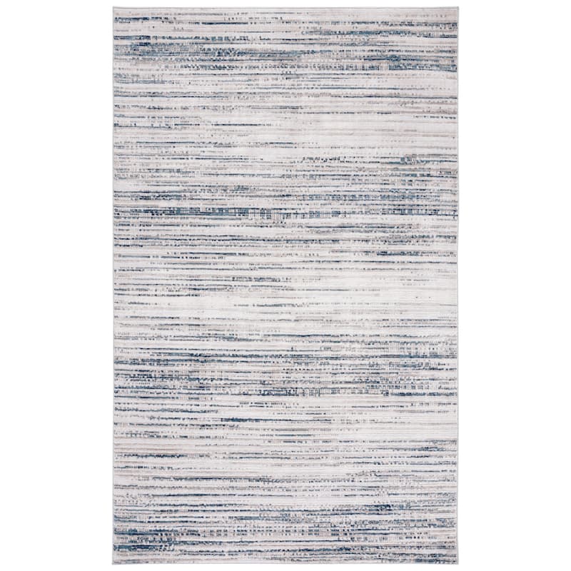 SAFAVIEH Vogue Wilmy Modern Stripe Rug - 6'7" Square - Blue/Beige