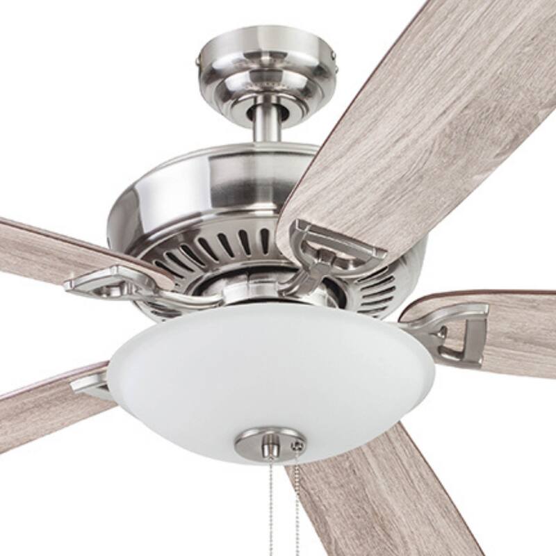 52" Prominence Home Montlake Indoor Ceiling Fan, Brushed Nickel - 52