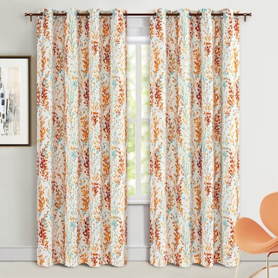 DriftAway Heather Curtain 84 Inches Long for Bedroom Blackout Thermal Insulated Curtain