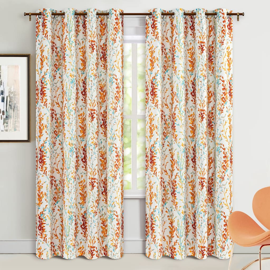 DriftAway Heather Curtain 84 Inches Long for Bedroom Blackout Thermal Insulated Curtain