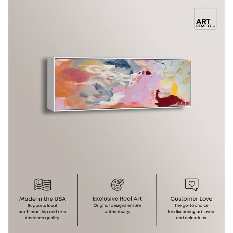 Flaming Color Splash Panoramic Canvas by Art Remedy