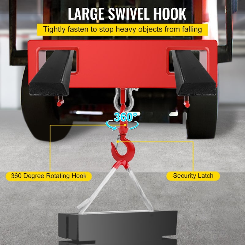 Titan Forklift Lifting Hoist Swivel Hook Mobile Crane 4400 lb. capacity lift - 4400 lb. capacity