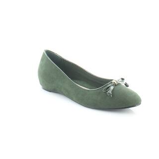 green women's flats