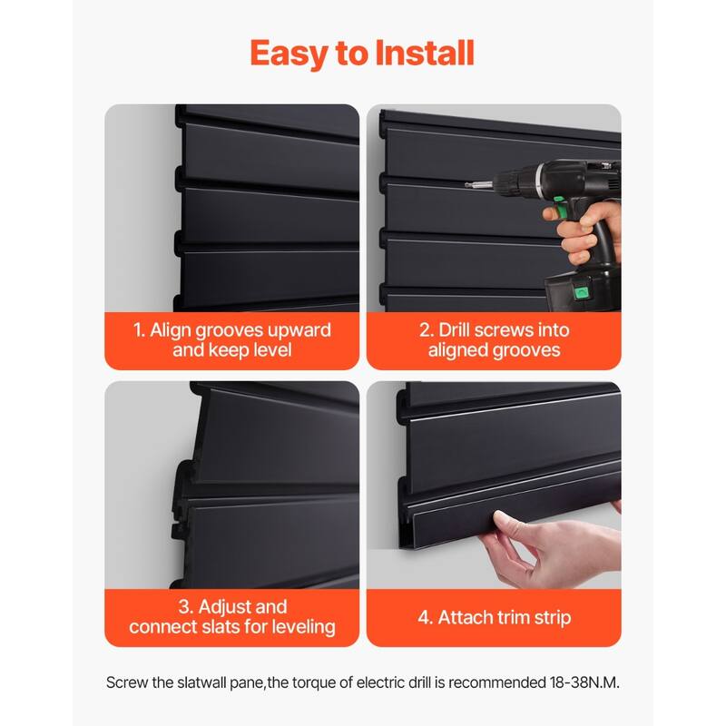PVC Garage Slat Wall Panel with Modular Design and Suitable for Both Indoor and Outdoor Use