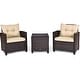preview thumbnail 64 of 81, Costway 3PCS Patio Rattan Furniture Set Cushioned Conversation Set - See Details