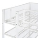 preview thumbnail 12 of 11, Artsy Twin Size Metal Loft Bed with 4-Tier Shelves and Storage, White