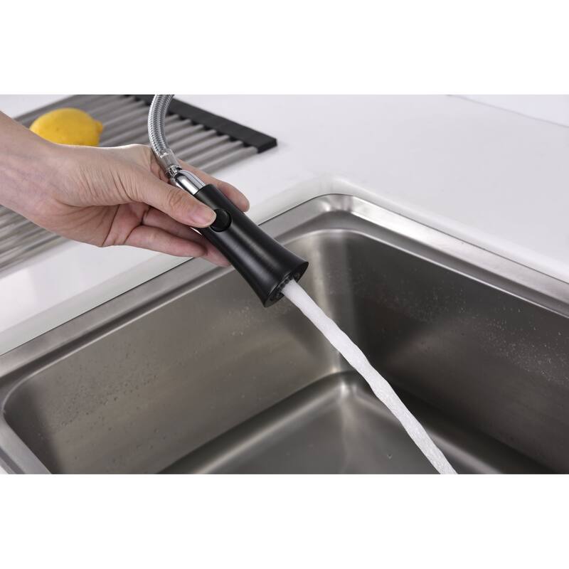 Ultra Faucets Euro Collection Single-Handle Kitchen Faucet With Pull-Down Spray