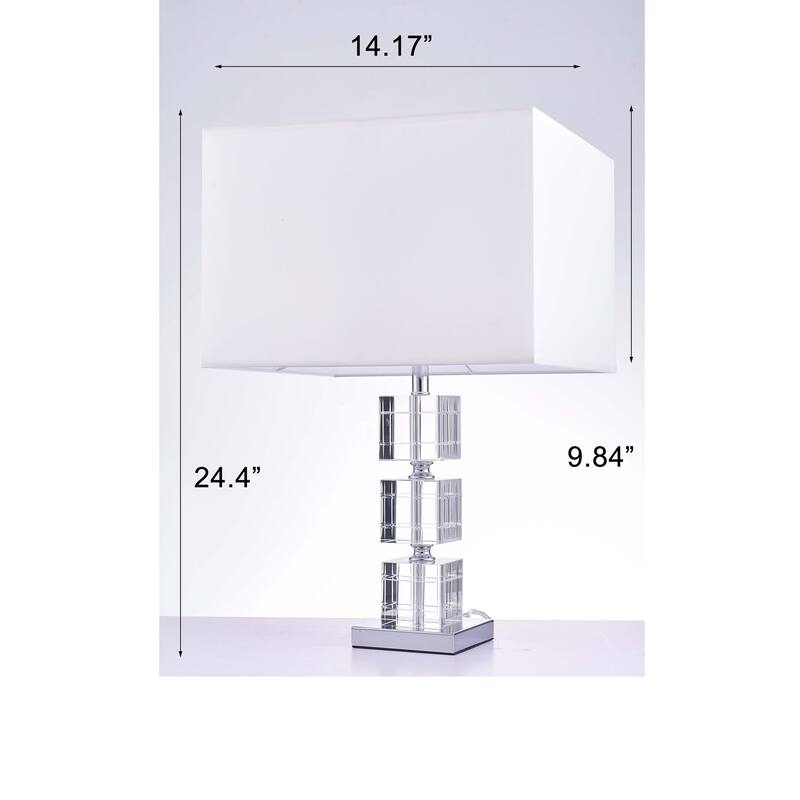Pasargad Home Regal Collection Metal and Crystal Table Lamp Lights