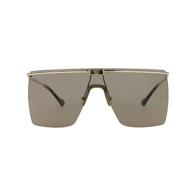 Gucci Shield-Frame Metal Sunglasses