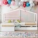 preview thumbnail 10 of 16, Twin Size L-Shaped House Platform Bed With Three Storage Drawers,Sturdy Frame For Bedroom White