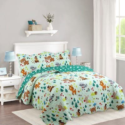 MarCielo Kids Quilt Set Bedspread Set For Children Girls Boys Coverlet
