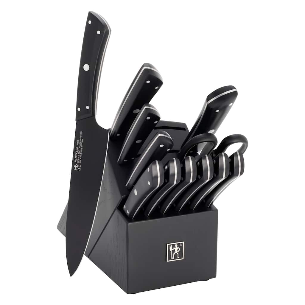 Henckels Noir 13-pc Knife Block Set - Black