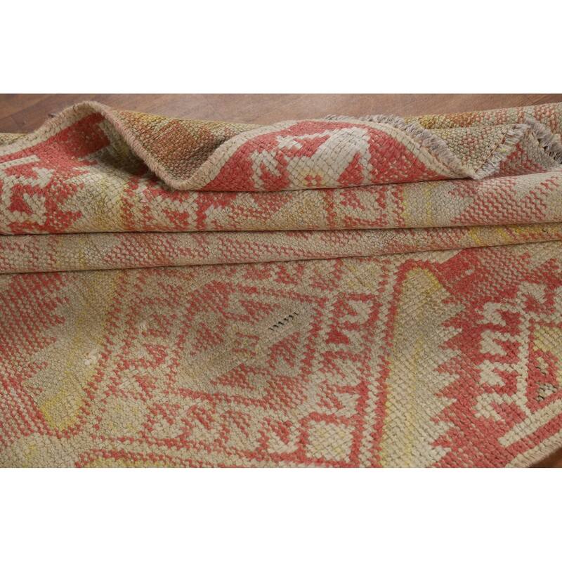 All-Over Geometric Bakhtiari Persian Rug Hand-Knotted Wool Carpet - 3'10" x 7'0"