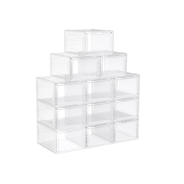 Shoe Boxes Clear Shoe Organizers Set of 6 Plastic Shoe Storage