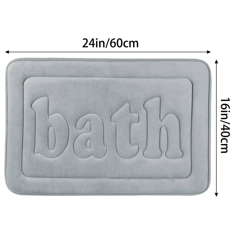 Memory Foam Bathroom Rugs, Non Skid Bottom Soft Bath Mat Water Absorbent Quick Dry Bath Carpet Rug