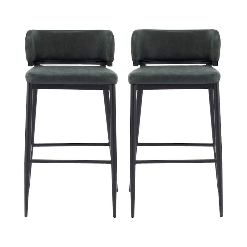 Christopher Knight Home - Mason Metal and Leathaire Barstool (Set of 2)