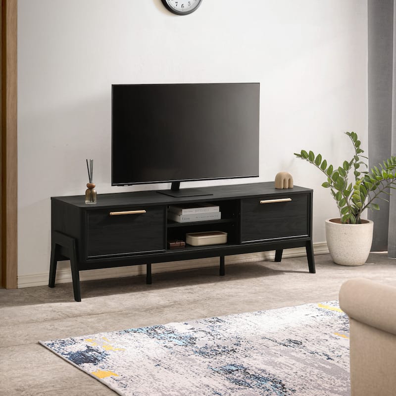NPD Furniture Heaton 60.5 Inch Low TV Stand with Storage