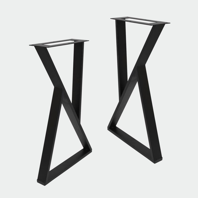 Home Soft Things Z Shape Iron Table Legs 2 Pieces Side Table legs - 24''