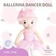 preview thumbnail 2 of 4, Ballerina Dancer Doll - Soft, Cuddly Cloth Doll/Stuffed Toy With Pink Yarn Hair And Pink Ballet Costume