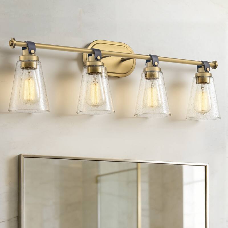 Modern Vanity Light Wall Mount Sconces with Glass Shade