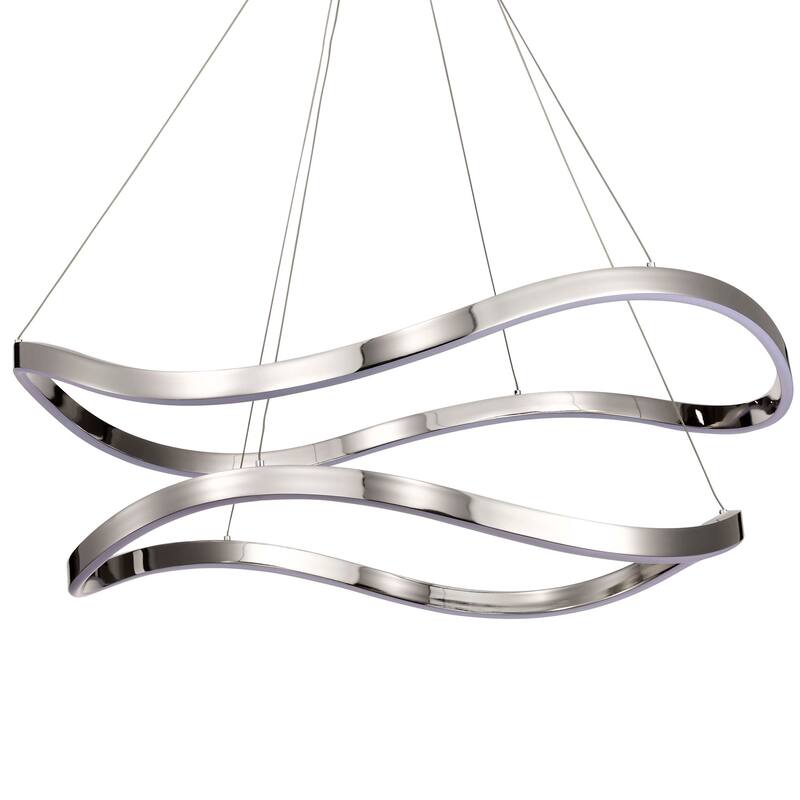 Nuvo Lighting 62/2421 Sylas 38" Wide Suspension Multi Light LED - Polished Nickel