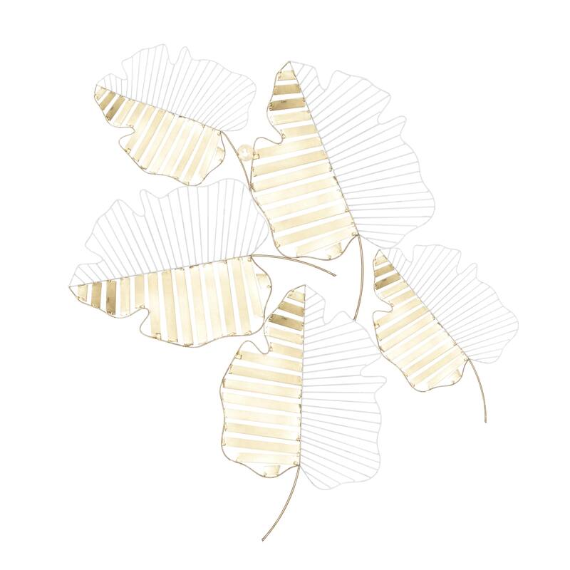 Metal Leaf Monstera Wall Decor - Gold - Roche River Decor - Gold