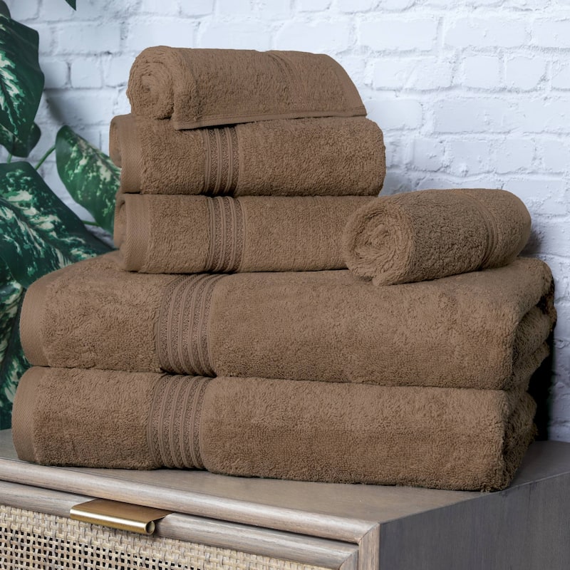 Superior Heritage Egyptian Cotton Absorbent 6-Piece Towel Set