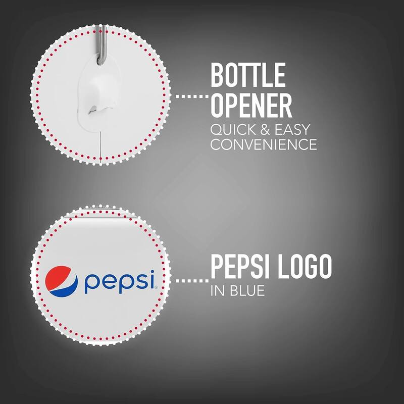 Permasteel 14-Qt Small Portable Cooler in White with Pepsi Logo