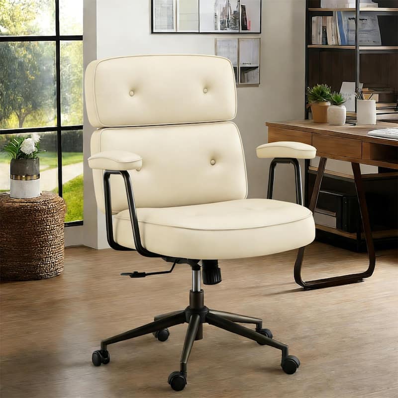 Ergonomic Home Office Desk Chair, Computer Chair with Lumbar Support Executive Task Armrests Chair