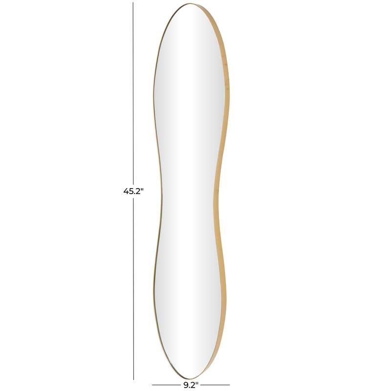 Black or Gold Metal Wavy Room Wall Mirror