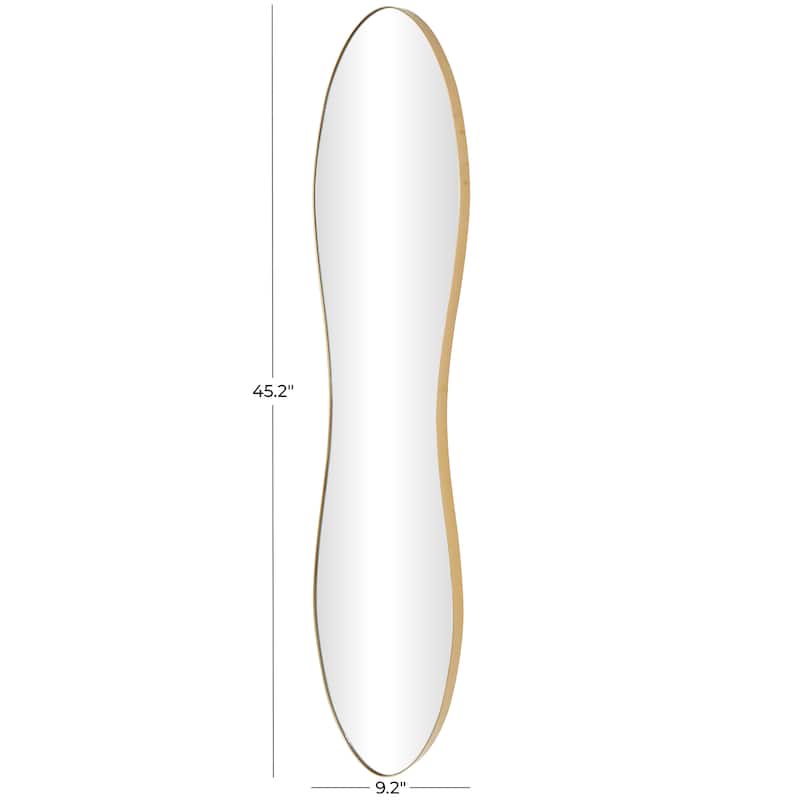 Metal Tall Wavy Wall Mirror - Gold or Black - Roche River Decor