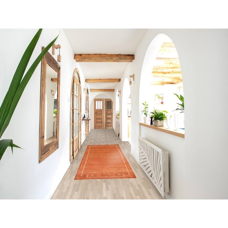 Gabbeh Kashkoli Oriental Runner Rug Wool Hand-knotted Staircase Carpet - 2'8" x 9'0"