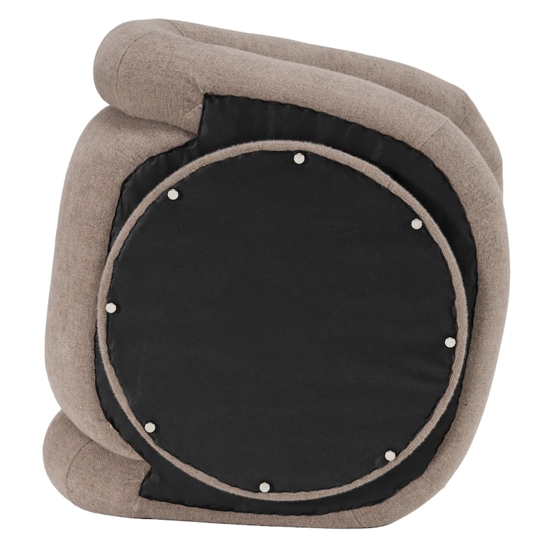 Divani Casa Tony Modern Brown Fabric Swivel Accent Chair
