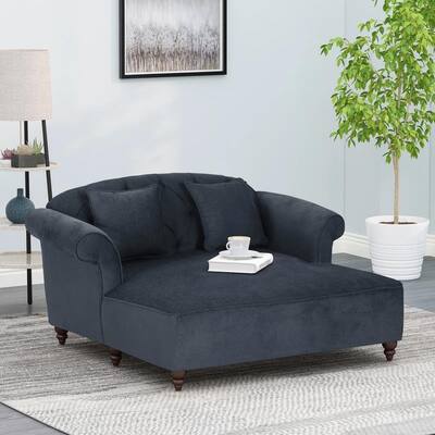 66" Upholstered Loveseat Chaise Lounge Chair