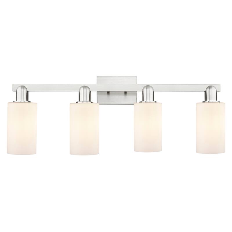Innovations Lighting Endless Possibilities Arcadia - Clymer - 4 Light 31" Bath Vanity Light - Matte White/Brushed Satin Nickel